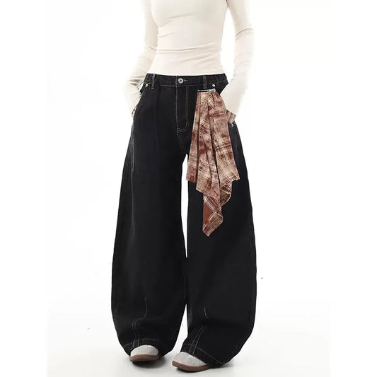 Vintage Chic High Waisted Button Jeans