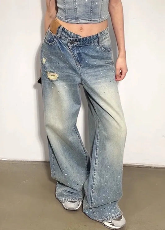 Vintage Dark Blue Baggy Y2K Jeans