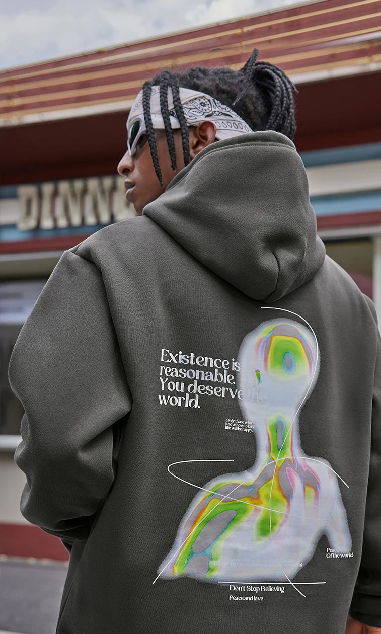 Trendy Hip Hop Graphic Hoodies
