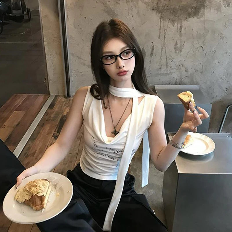 Sexy American Printed Vest Korean