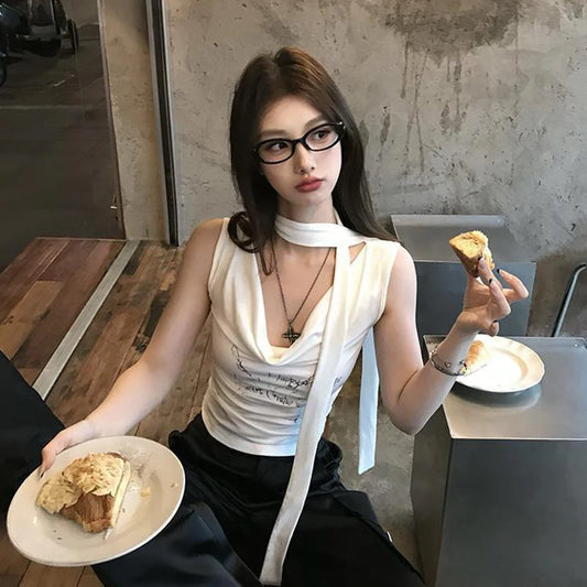 Sexy American Printed Vest Korean
