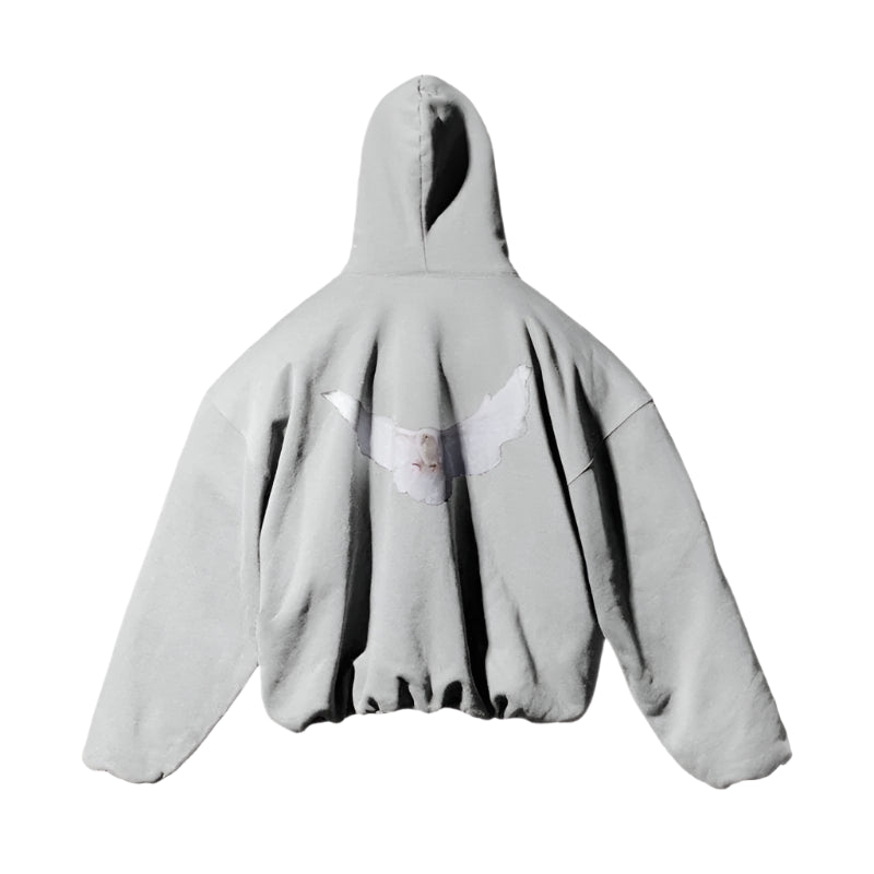 Oversized High Quality Dove Print Hoodie