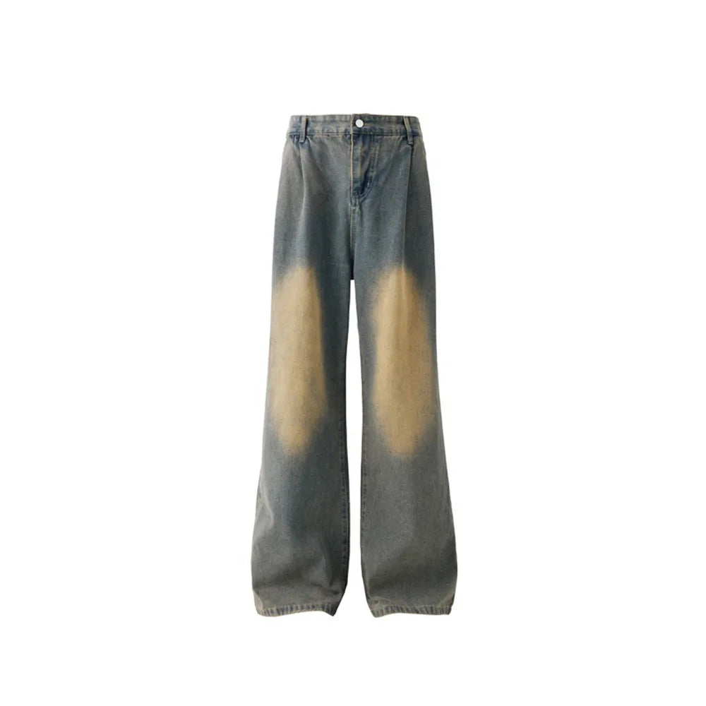 Solid Color Baggy Jeans