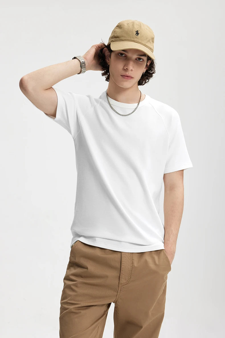 Navy Slim Fit Heavyweight Stretch T-Shirt