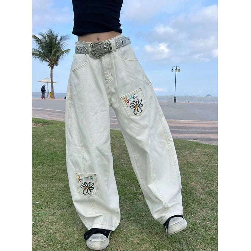 Vintage Graffiti Cartoon Denim Jeans