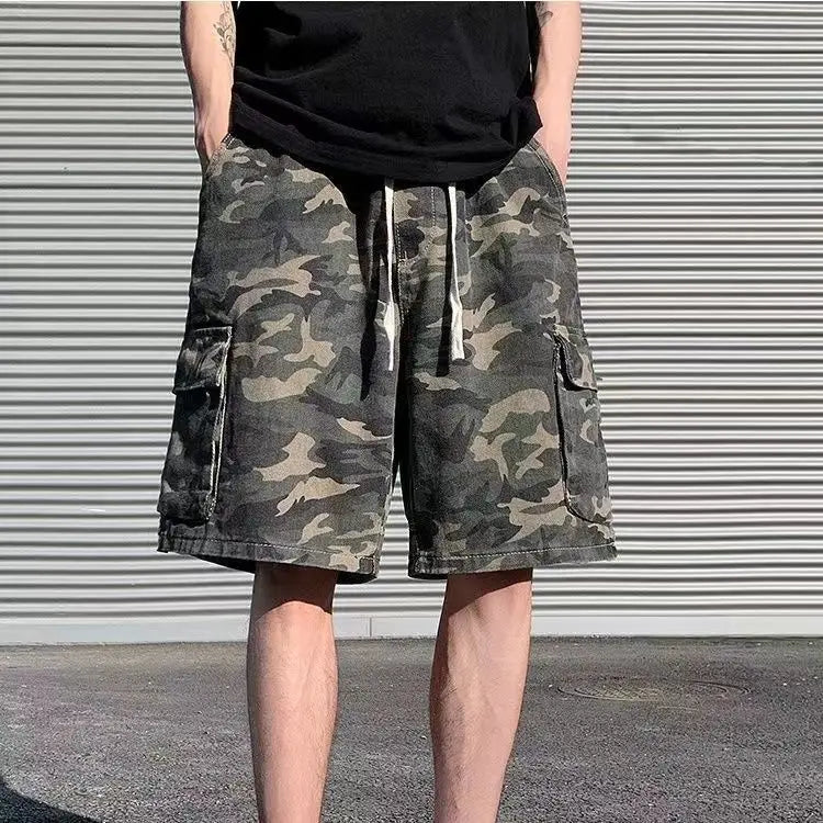 Retro Camouflage Workwear Shorts