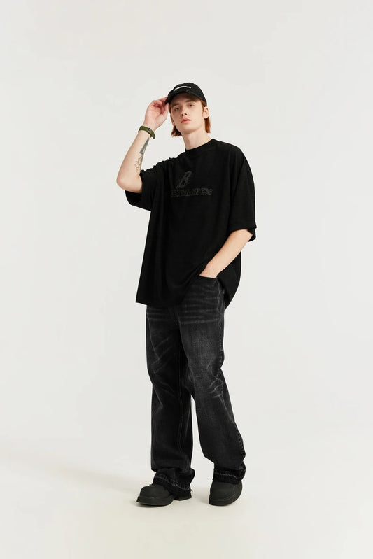 Vintage Washed Denim Classic Pants Jeans