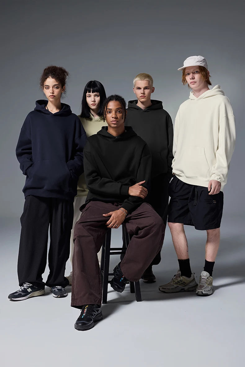 Premium Minimalist Solid Color Fleece Hoodie