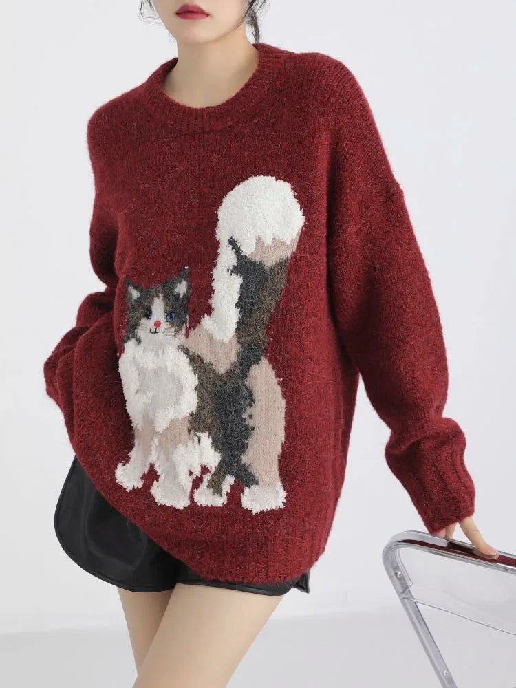 Oversize Cute Rabbit Sweater Autumn Winter