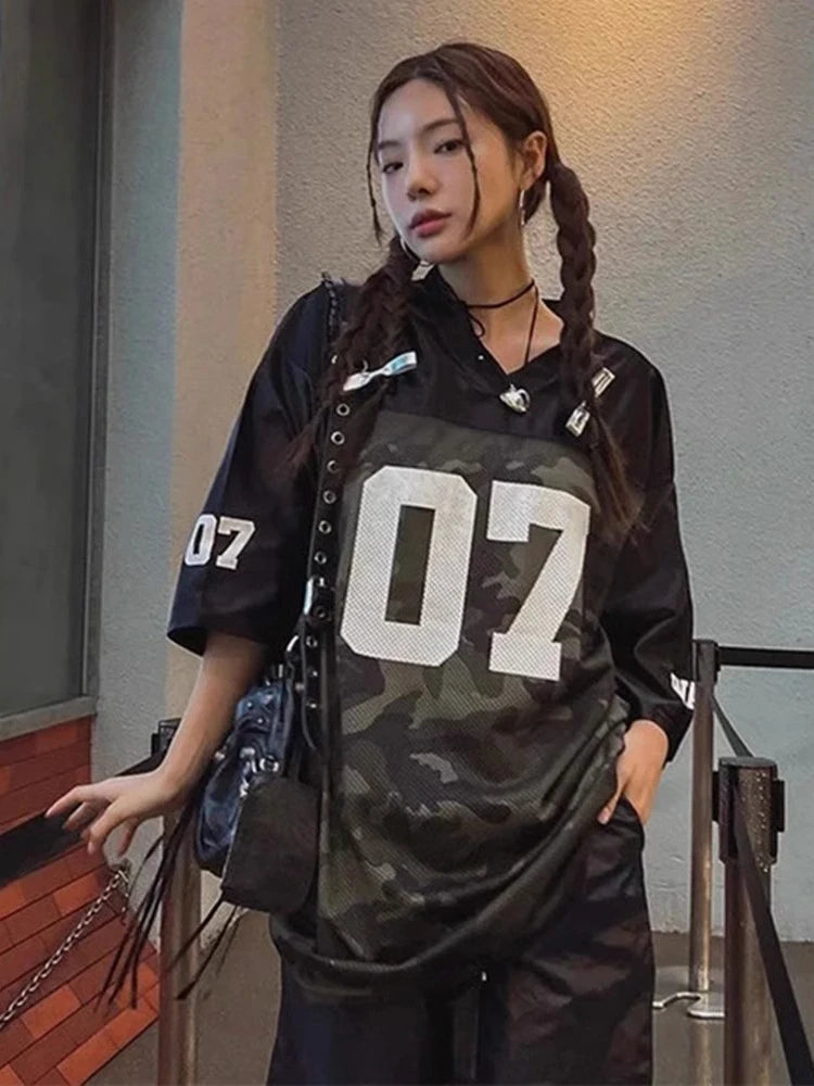 Vintage Loose Fit V-Neck Jersey T-Shirt