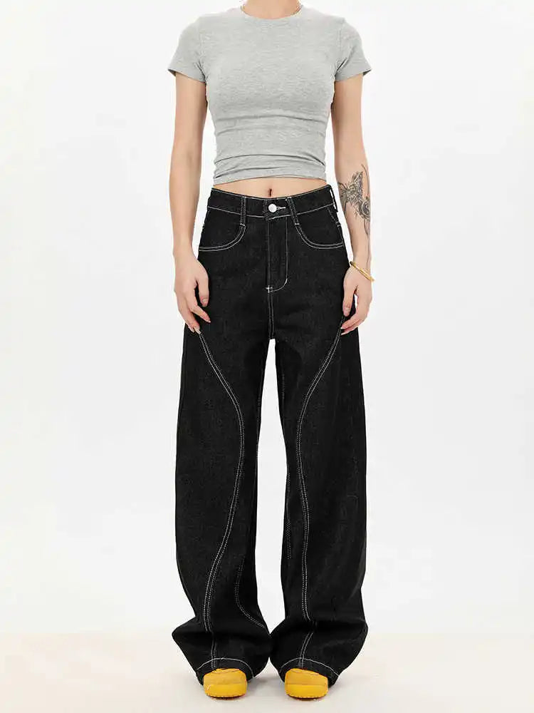 Classic Wide Leg Striped Sweatpants