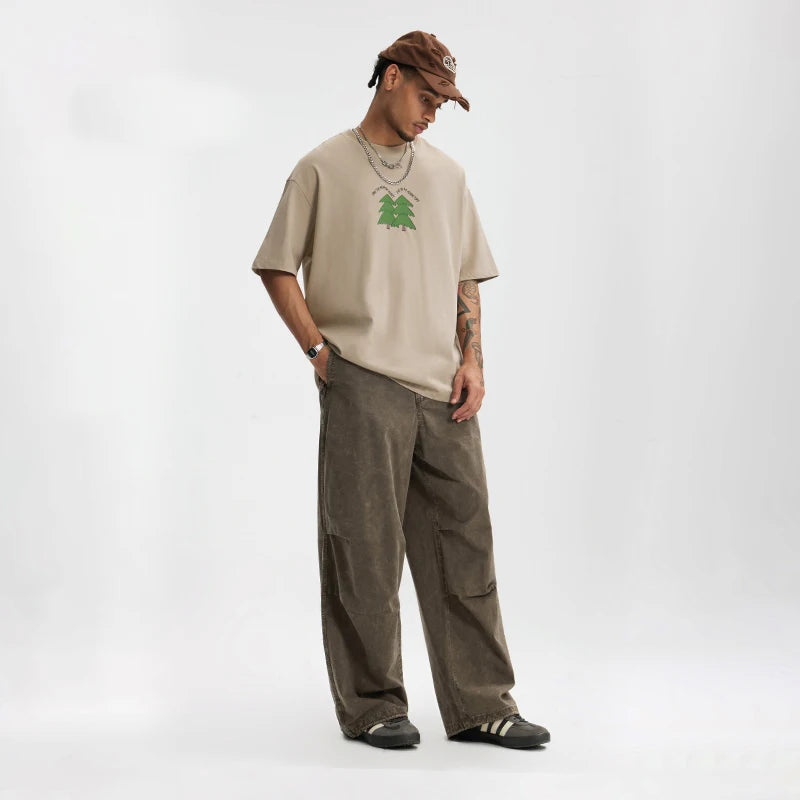 Heavy Washed Cargo Pants with Pants