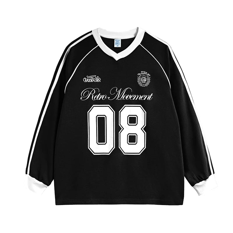 Graphic Football Jersey Loose Fit Shirt