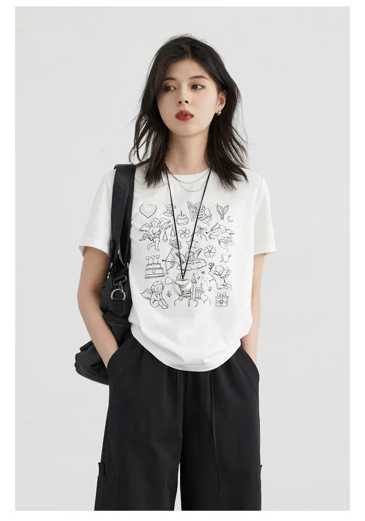 Stylish Printed O-Neck T-Shirt