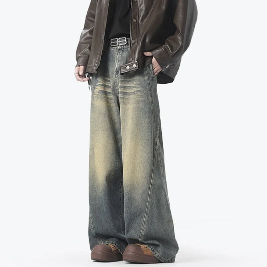 Vintage American Style Loose Wide Jeans