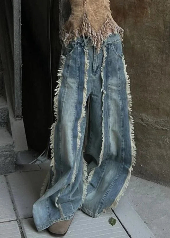 Soft Denim High Waist Wide Jeans