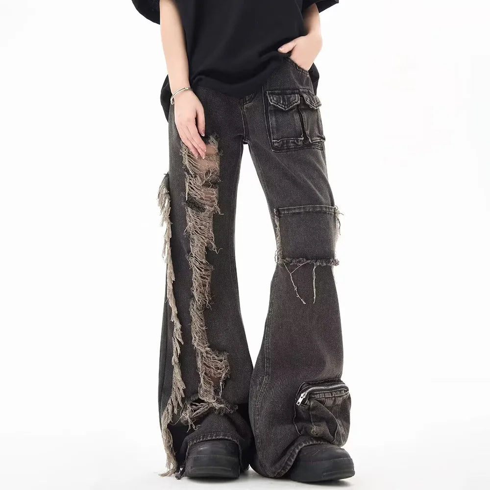 Vintage Ripped Loose Hip Hop Jeans