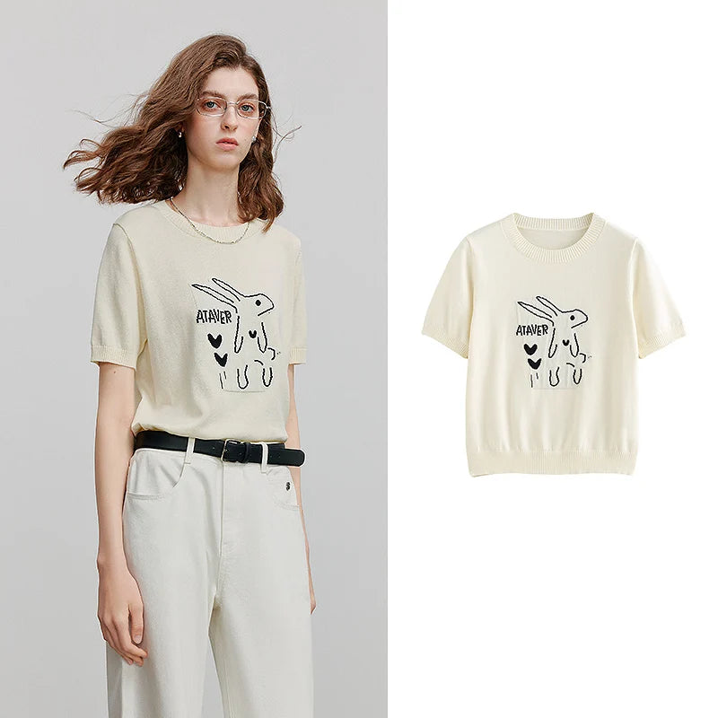 Chic Knit Short Sleeve T-shirt