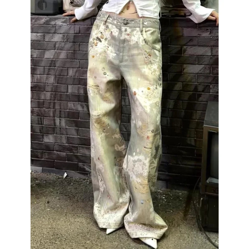 Retro High Waist Wide Leg Jeans