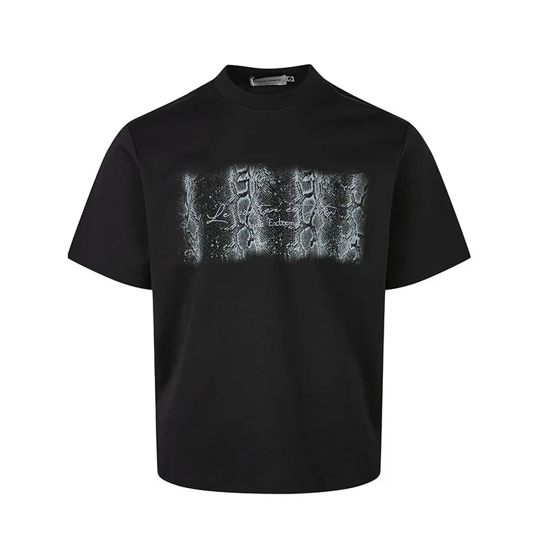 Extreme Cool Snake Print Letter T-Shirt