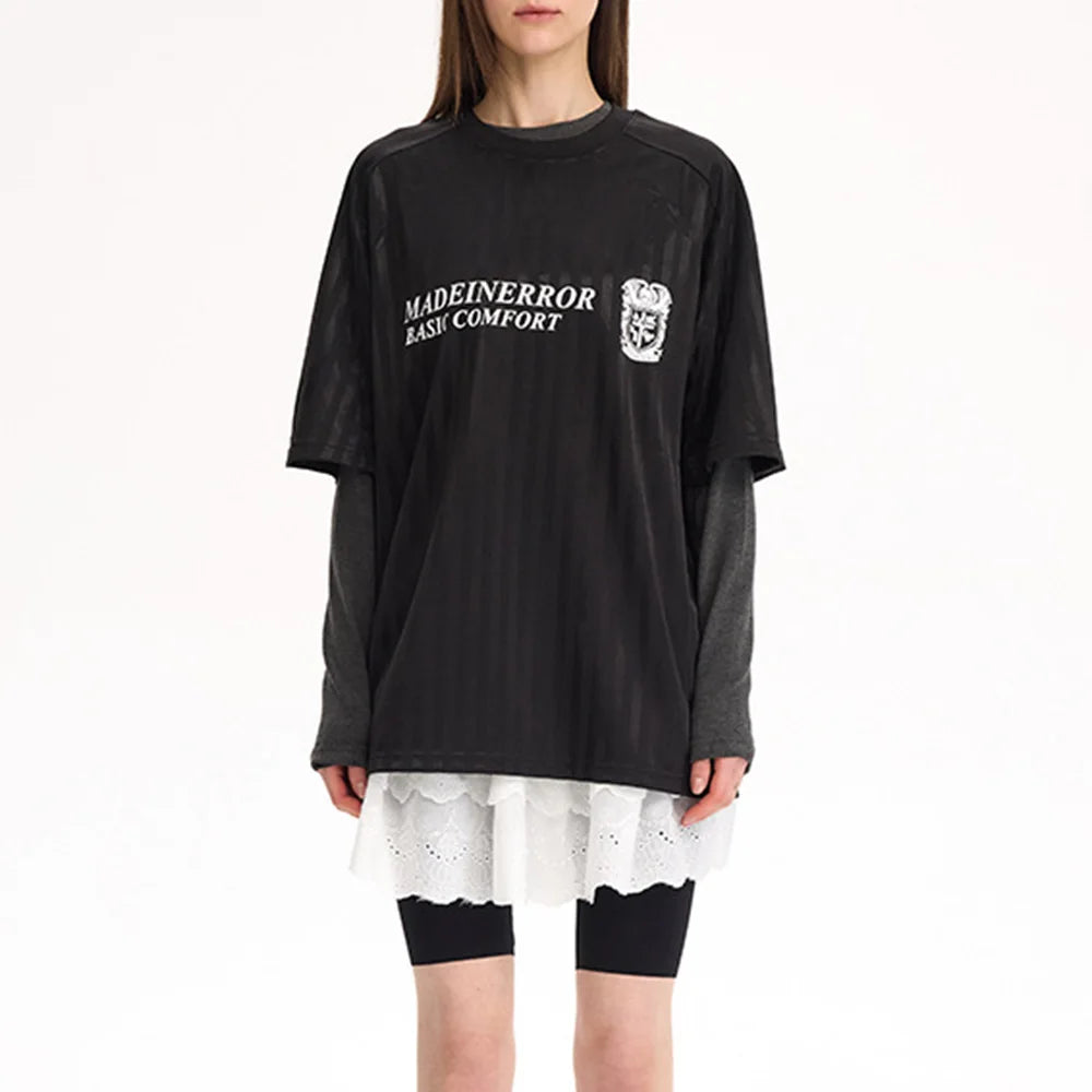 Breathable Striped Short-Sleeve Casual T-Shirt
