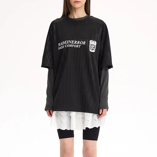 Breathable Striped Short-Sleeve Casual T-Shirt