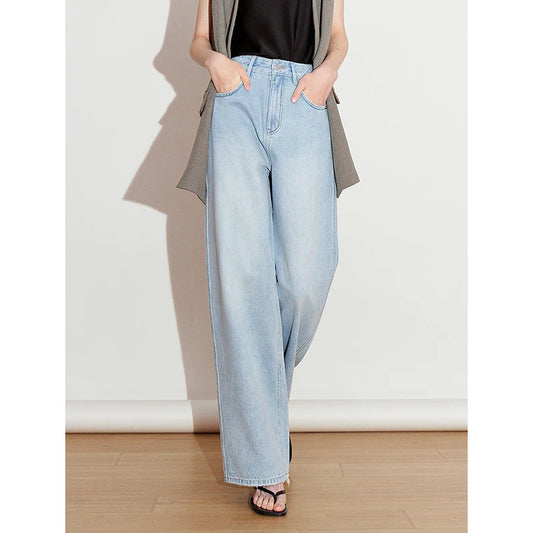 Stone Washed Retro High Street Jeans