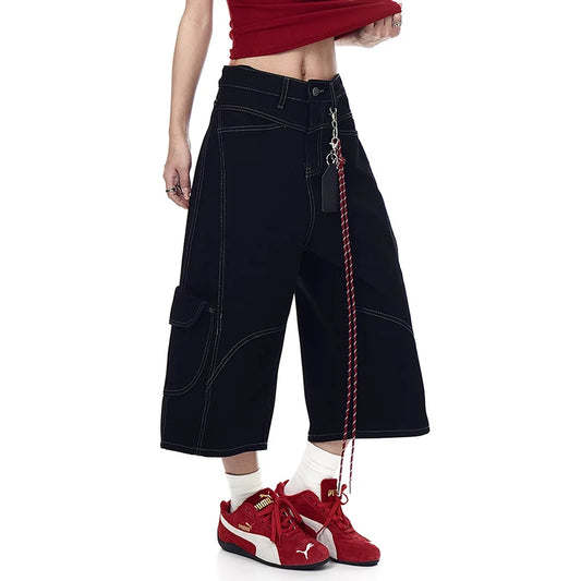 Vintage High Waist Black Denim Jeans
