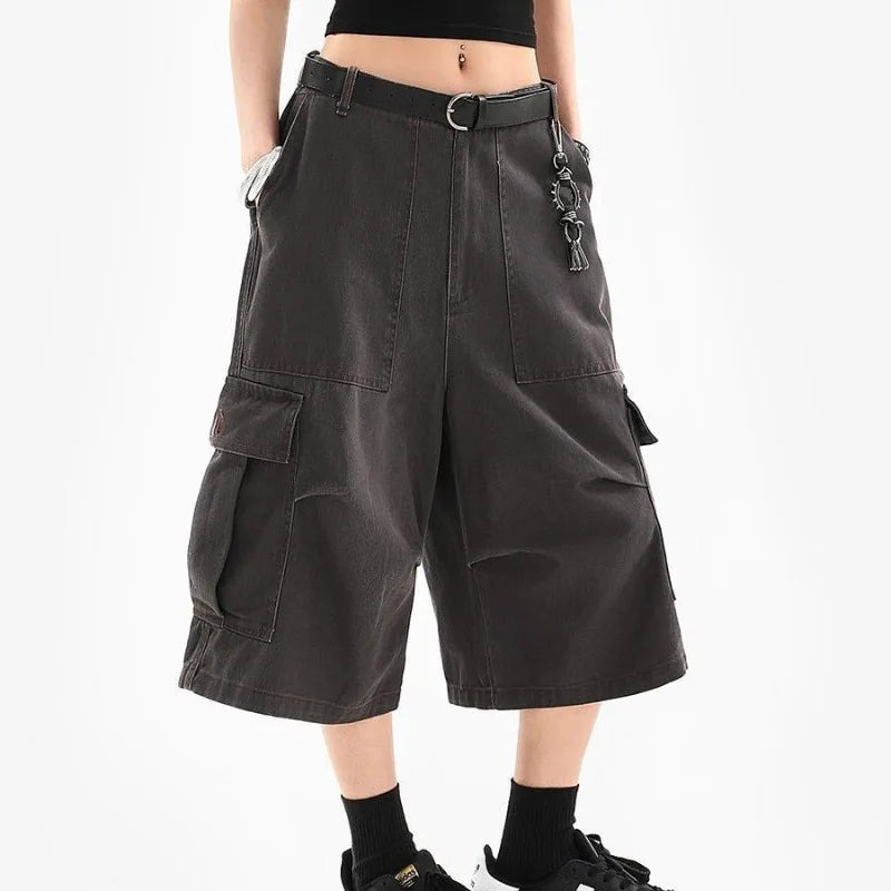 American Retro Multi-Pocket Denim Jorts