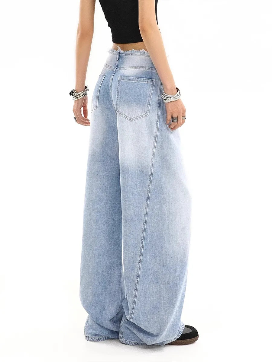 Vintage Flash Waist Wide Leg Jeans