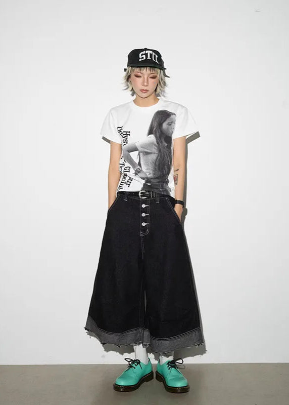 Vintage Black Baggy Y2K Gothic Jeans