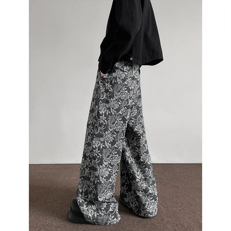 Baggy Gothic Pattern Sweatpants Hip Pants