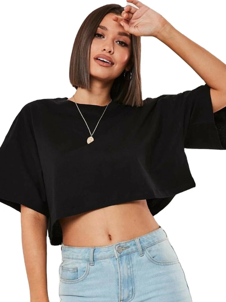Breathable Short-Sleeve Dance Fitness T-Shirt