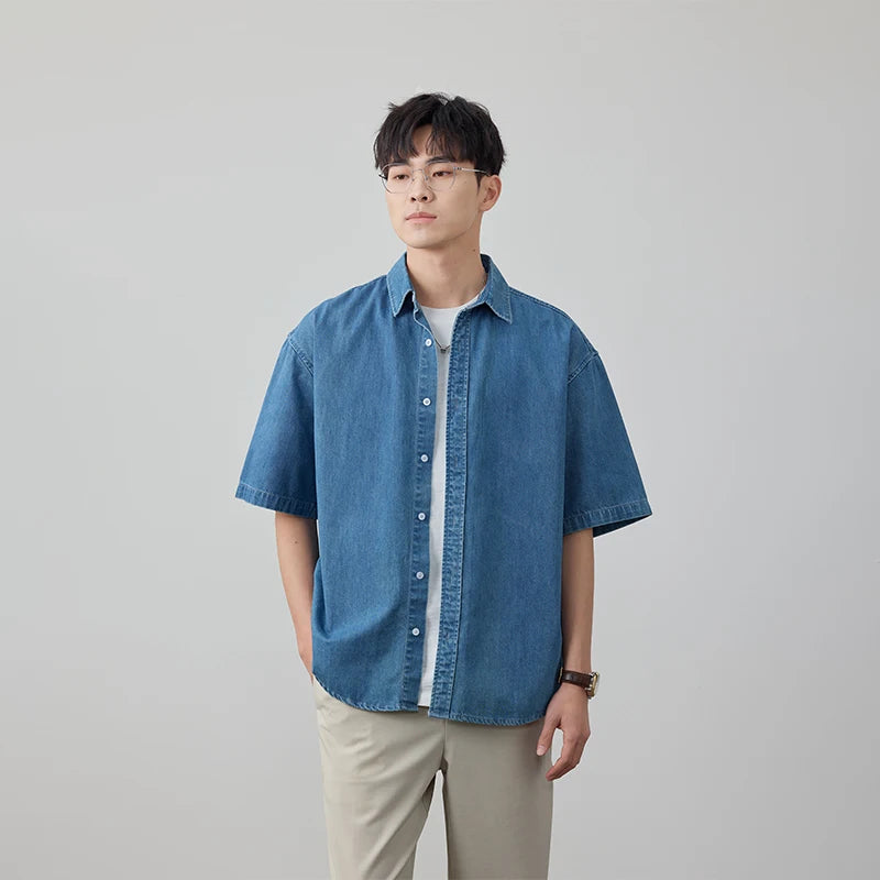Loose Casual Plus Size Denim Shirt
