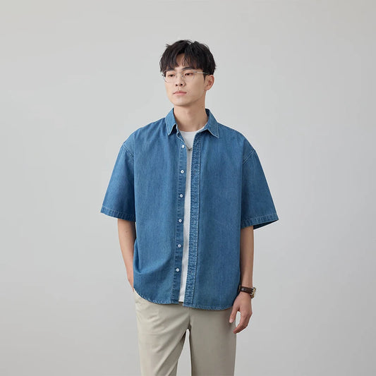 Loose Casual Plus Size Denim Shirt
