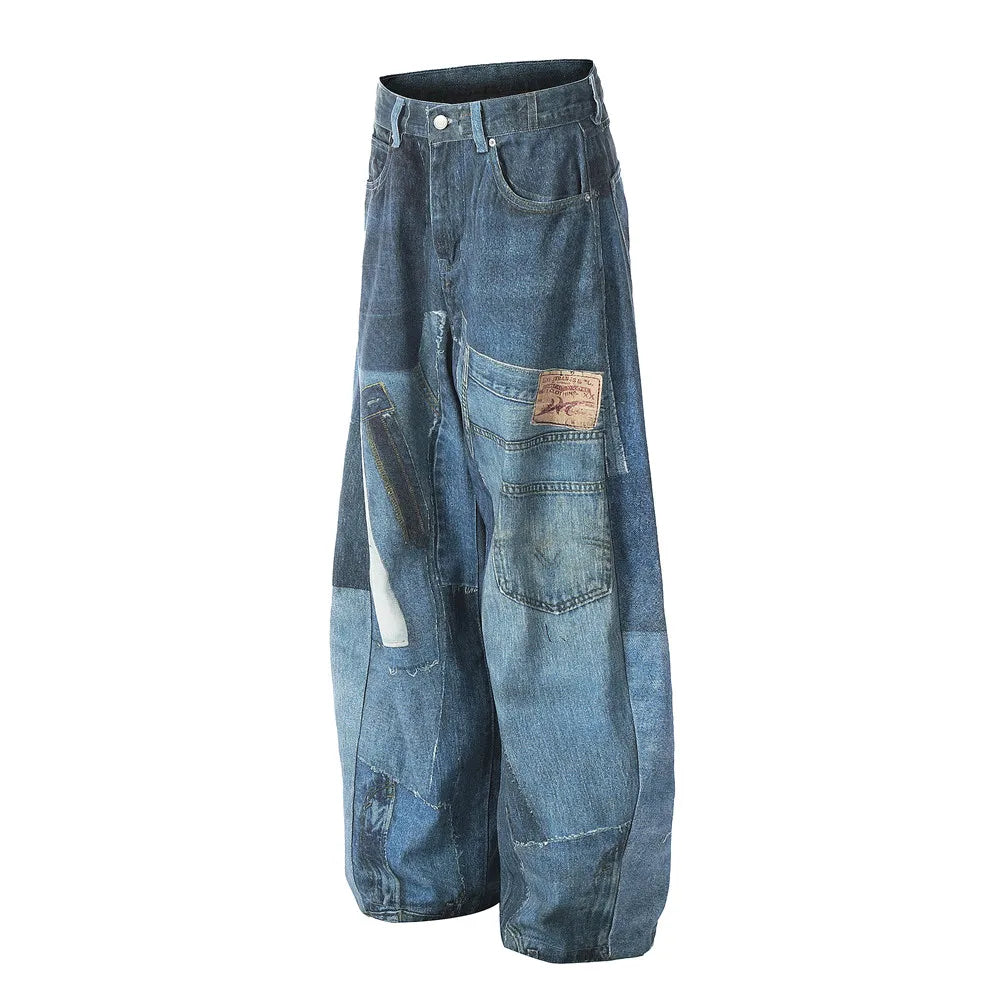 Vintage Retro Loose Fit Wide Jeans
