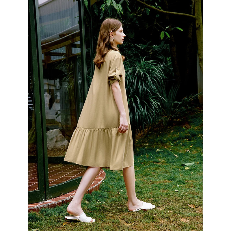 Stylish Summer Lyocell Silk Dress Women