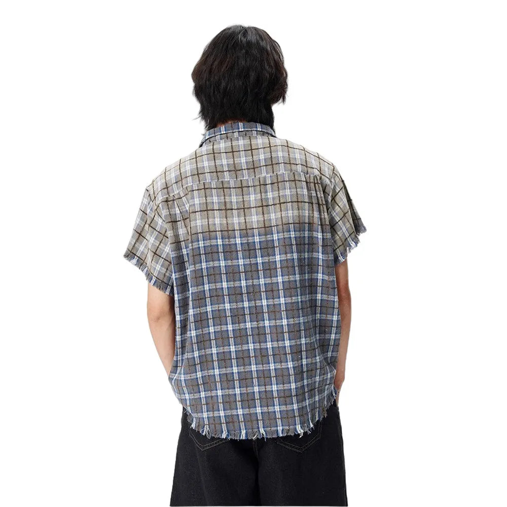 Gradient Dyed Loose Fit Cargo Shirt