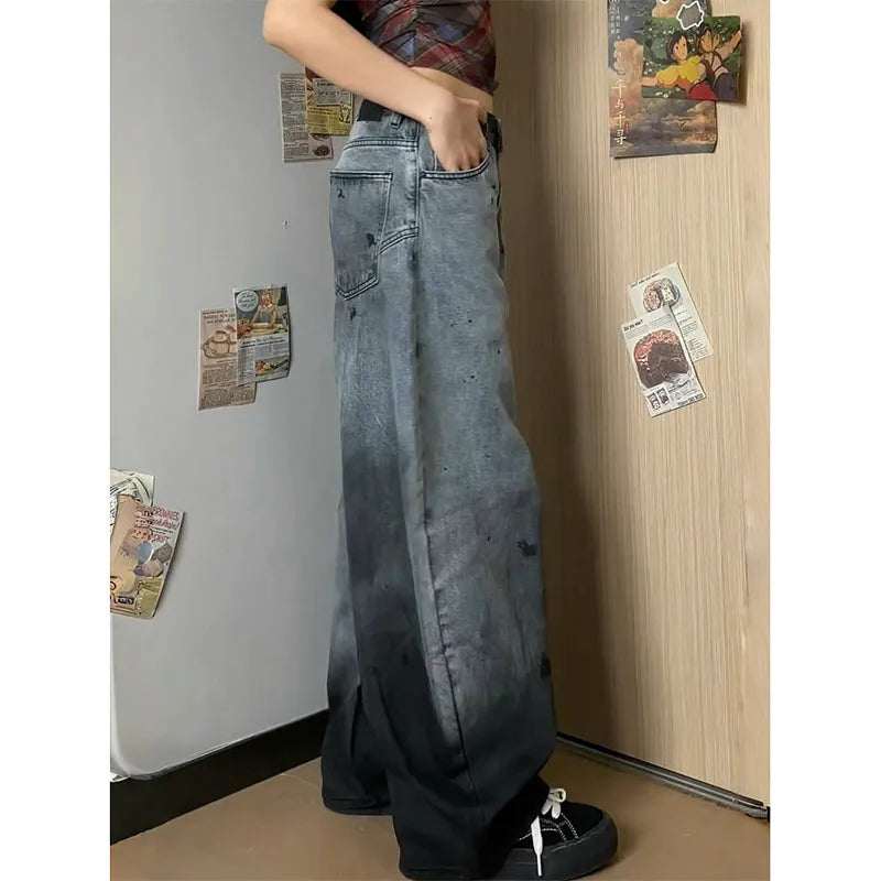 Retro High Waist Black Denim Jeans
