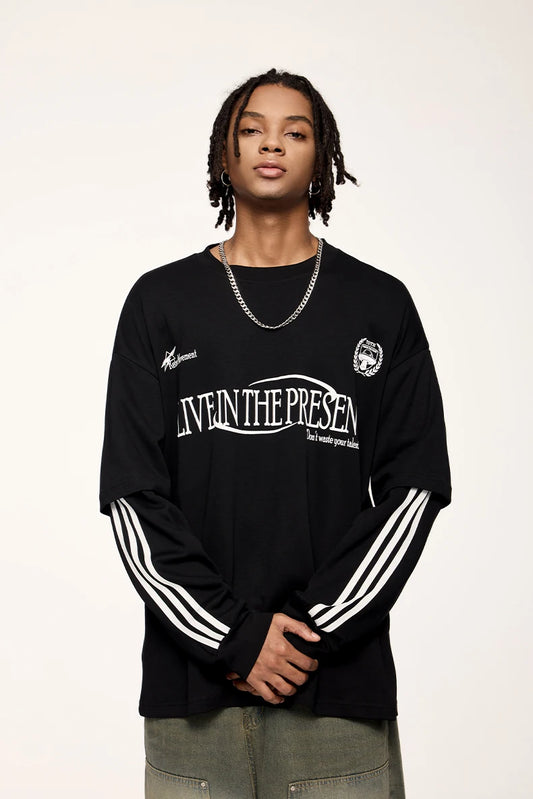 Vintage Retro Layered Long Sleeve T-Shirt