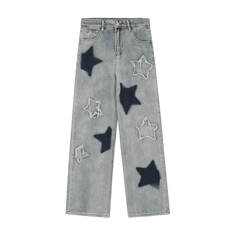 Vintage Star Embroidered Denim Jeans
