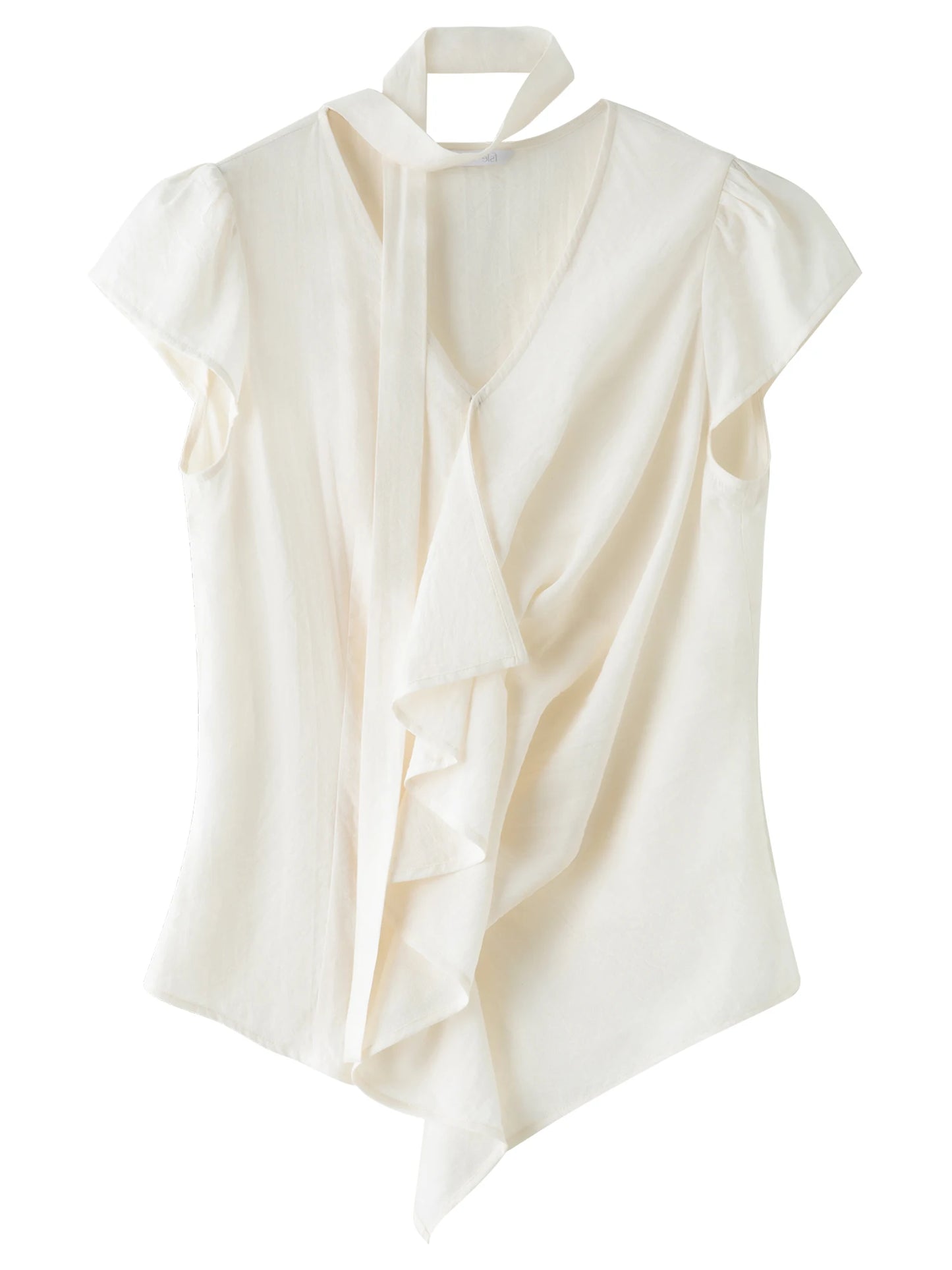 Elegant Ruffled V-Neck Slim Chic Shirt