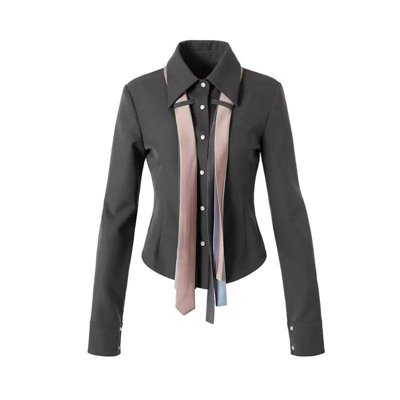 Chic Slim Stripe Long Sleeve Shirt