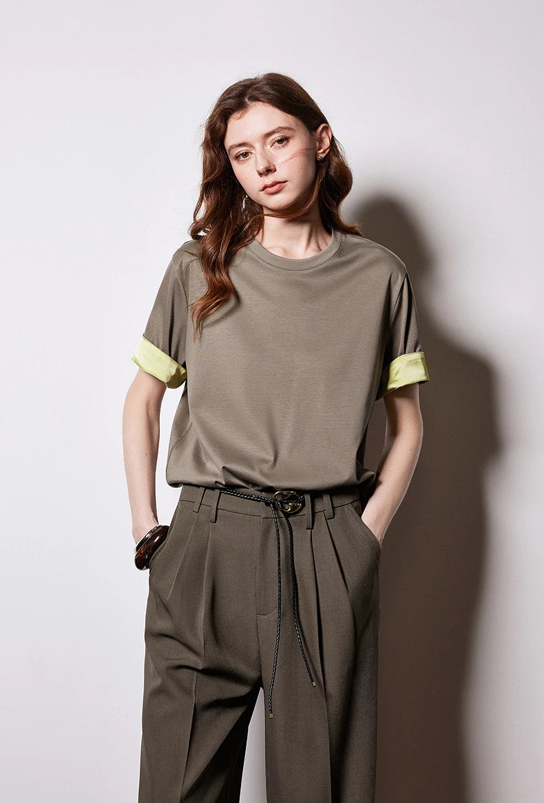 Silk Chinese Style Short Sleeve T-Shirt