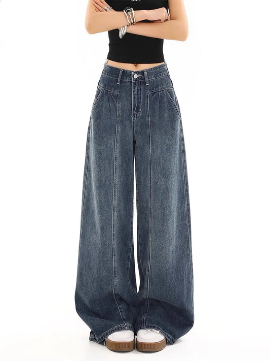 Vintage Baggy High Waist Wide Jeans