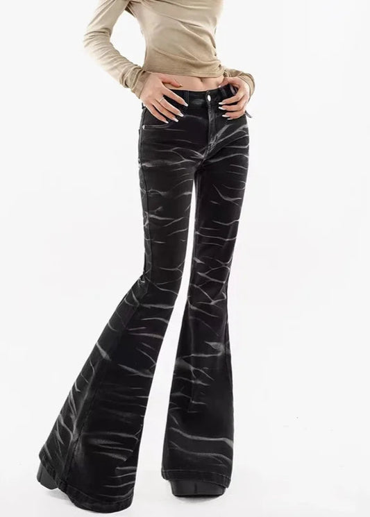 Vintage Grey Wide Leg High Jeans