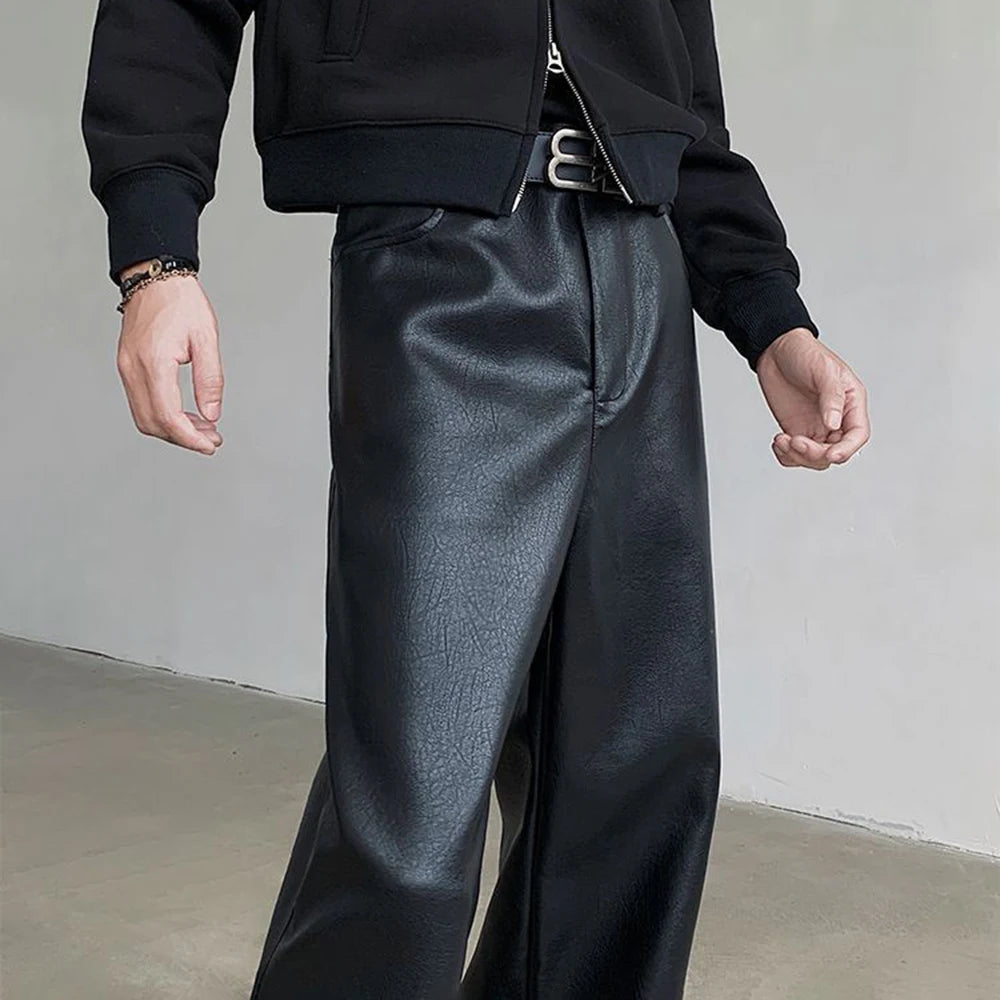 Rider Casual PU Leather Motorcycle Pants