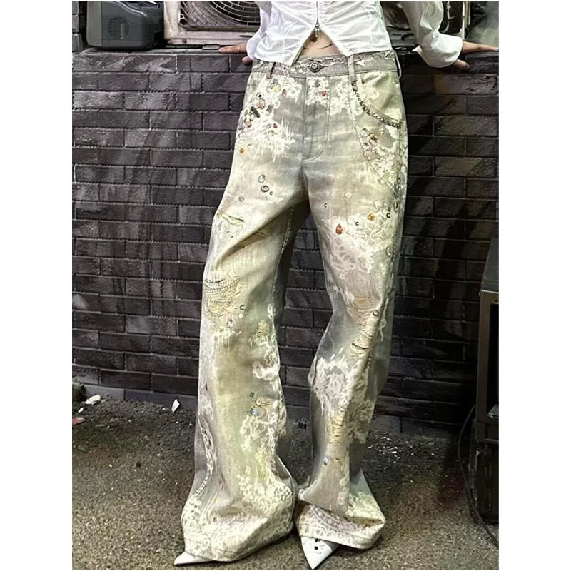 Retro High Waist Wide Leg Jeans