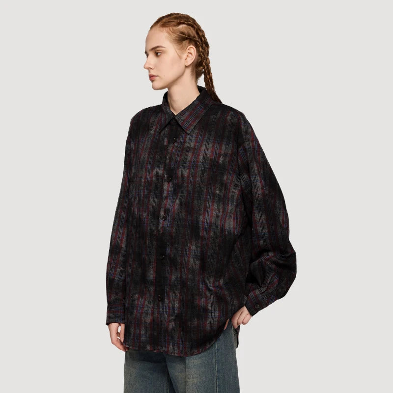 Plaid Checkered Loose Fit Wasteland Shirt