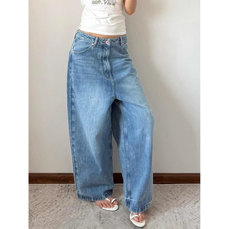 Vintage Oversize High Waist Blue Jeans